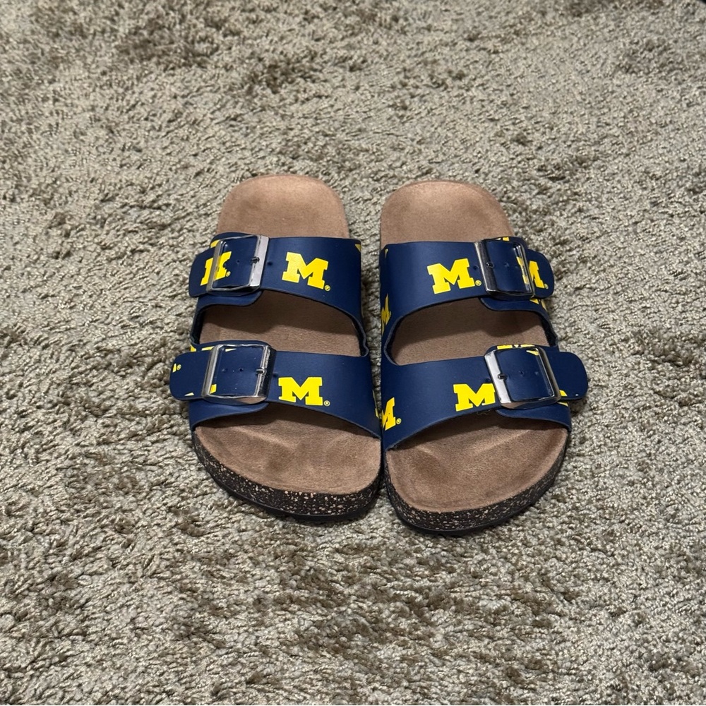 Women’s Michigan Blue and Yellow Sandals